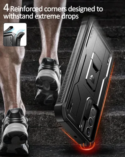 Miniatura 7 de Dexnor Funda para Samsung Galaxy S22 Plus, [protector de pantalla y soporte integrados] Protección de grado militar resistente a prueba de golpes