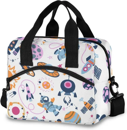 Miniatura 11 de Bolsas de almuerzo coloridas de conciencia sobre el autismo para mujeres y hombres, lonchera aislada reutilizable, correas de hombro ajustables