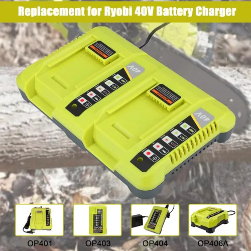 Miniatura 3 de JYJZPB Cargador de batería de doble canal OP401 40V para batería Ryobi 40V OP4050A OP4026 OP40601 OP4040 OP4030 OP4015 OP40201 Batería de litio
