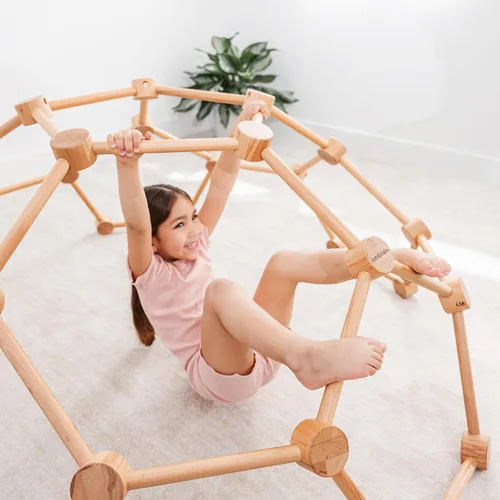 Miniatura 2 de Comfy Cubs Gimnasio de Juego de Madera para Niños Pequeños de 3 a 6 Años - Escalador Montessori para Niños - Juguete de Escalada Seguro que Soporta