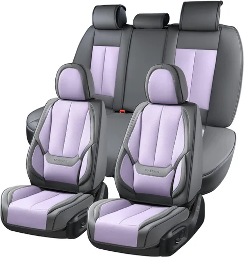 Miniatura 48 de Coverado Juego completo de fundas de asiento de automóvil, fundas de asiento para automóviles, fundas de asiento de coche beige para asientos