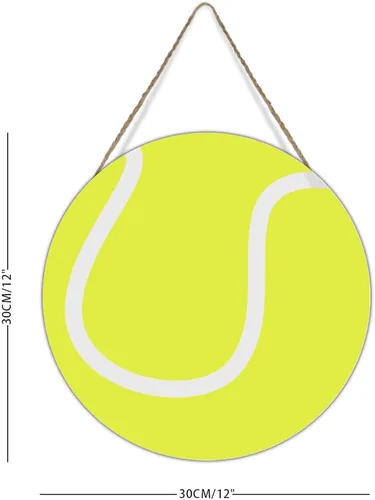 Miniatura 2 de Letrero para puerta, pelota de tenis, placa de arte de madera, regalo de equipo deportivo, placa de madera, para amantes del tenis, decoración de A-3