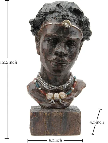Miniatura 9 de Leekung Estatuas de hombres africanos & Paquete de estatuas de mujeres africanas