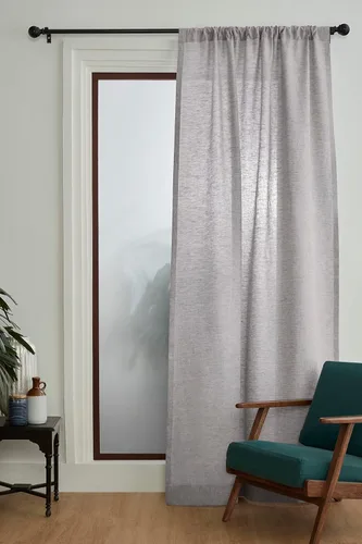 Miniatura 29 de Solino Home Cortina de lino europeo color beige, 52 x 96 pulgadas, filtro de luz, con bolsillo para barra, 96 pulgadas, 100% lino puro, tratamiento