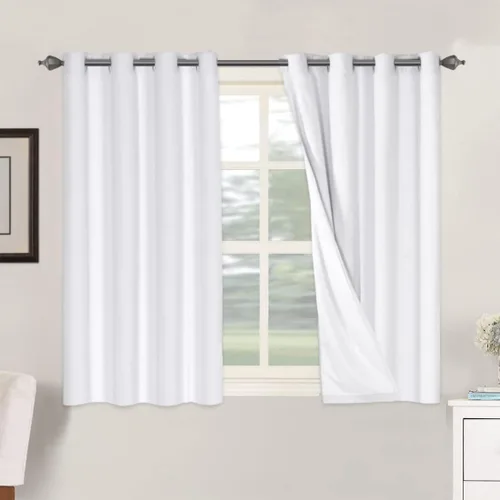 Miniatura 69 de H.VERSAILTEX Cortinas opacas de lino de 72 pulgadas de largo, 100% absolutamente opacas, con aislamiento térmico, con textura de lino, cortinas