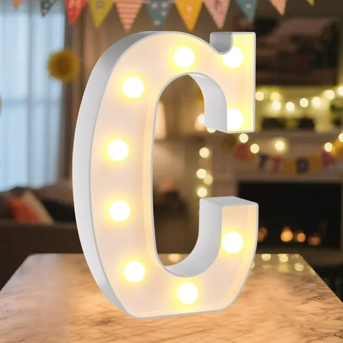 Miniatura 23 de Letrero de números con luz LED de marquesina, letrero de números de cumpleaños iluminado para decoración de fiesta de cumpleaños, pared de bar