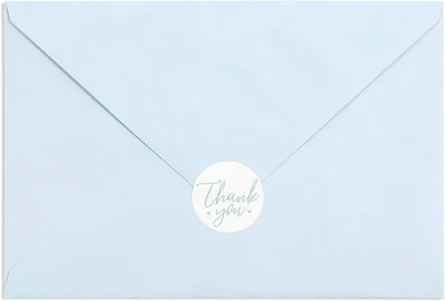 Miniatura 9 de Pipilo Press Tarjetas de agradecimiento para baby shower con sobres y calcomanías para niño, diseño de tendedero azul de 6 x 4 pulgadas, paquete