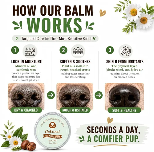 Miniatura 5 de Snout Soothing - Bálsamo nasal para perros y gatos, bálsamo natural curativo e hidratante para hocicos secos y agrietados, fórmula de piel calmante