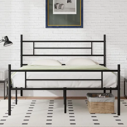 Miniatura 11 de Novilla - Base de cama individual con cabecero y estribo, base de cama de plataforma metálica de 14 pulgadas, almacenamiento debajo de la cama