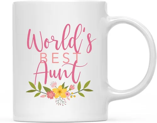 Miniatura 12 de Andaz Press Taza de café de 11 oz, regalo de broma de la mejor abbuela del mundo, diseño floral, paquete de 1