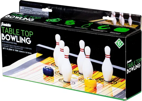 Miniatura 8 de Franklin Sports Alfombrillas de juego de mesa de tejo – Alfombrillas de tejo de mesa y empujadores – Juegos de tejo