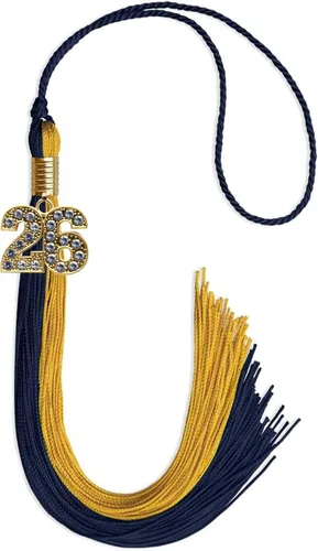 Miniatura 175 de Endea Graduation Borla de doble color con dije dorado (negro/oro brillante, 2022)