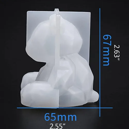 Miniatura 5 de Molde de oso 3D para manualidades, adornos de resina epoxi, colgante colgante, decoración del hogar, molde de fundición, molde de silicona