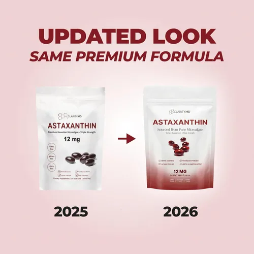 Miniatura 7 de Astaxantina Suplemento antioxidante de 12 mg – Fuente natural de microalgas – Softgel a base de lípidos para una mayor absorción – Apoyo cognitivo