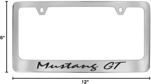 Miniatura 3 de Ford Mustang GT metal chapado en cromo marco de la placa titular de licencia