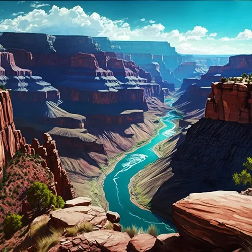 Miniatura 6 de Papel pintado de montaña del Parque Nacional del Gran Cañón, paisaje de la ciudad de Arizona, arte mural de pared grande para dormitorio, oficina