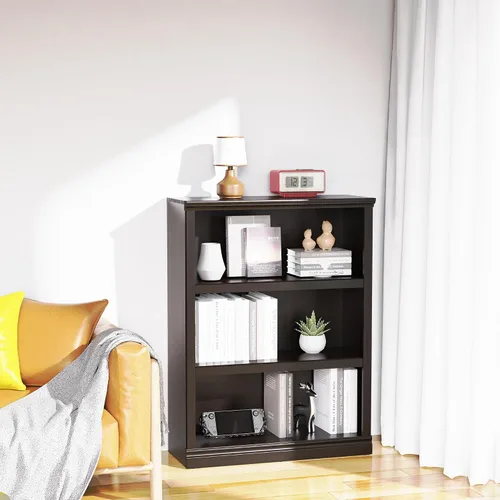 Miniatura 6 de Bevfint - Estantería alta de 43 pulgadas, estantería de 3 niveles con almacenamiento abierto, 33 pulgadas de ancho, mueble de interior de pie