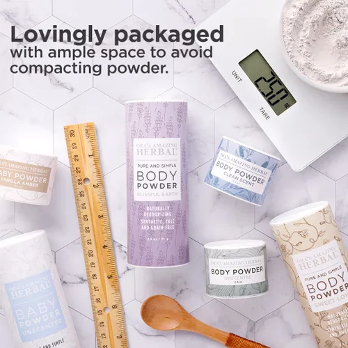 Miniatura 4 de Ora's Amazing Herbal Polvo Corporal Sin Talco para Mujeres, Polvo de Talco Sin Almidón de Maíz, Aroma Relajante de Conexión a Tierra, Aceites