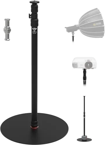 Miniatura 8 de IFOOTAGE Monopod de base redonda RB-A200, huella pequeña, Max.payload10KG, estructura estable de aleación de aluminio, altura 10.6 "/27 cm~ 22.05