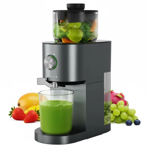 Silonn - Máquinas de exprimir de prensa fría de masticación lenta, alto rendimiento de jugo, autoalimentación con tolva grande de 13.7 cm para