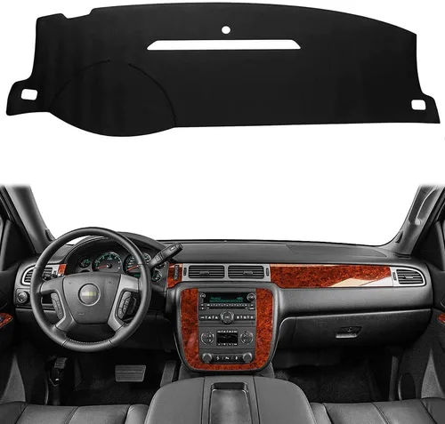 Rifoda Cubierta de tablero para Chevy Silverado 2007-2013 y camioneta GMC Sierra, Chevy Tahoes Suburban 2017-2014, GMC Yukon, tapete antideslizante
