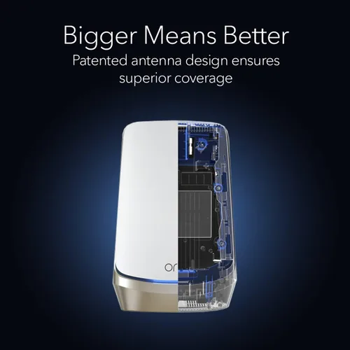 Miniatura 7 de NETGEAR Orbi Quad-Band WiFi 6E Mesh System (RBKE962), enrutador + 1 extensor de satélite, características de seguridad, velocidad de hasta 10.8