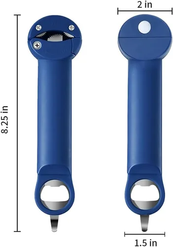 Miniatura 5 de Abridor de botellas para manos débiles, manos artríticas, personas mayores, baja resistencia y niños con abridor de cerveza azul