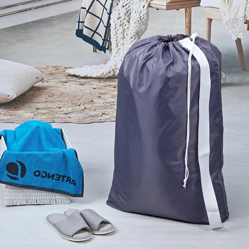 Miniatura 2 de HOMEST Bolsa de Lavandería de Nylon XL con Correa, Organizador Grande de Ropa Sucia, Se Ajusta Fácilmente a un Cesto o Canasta de Ropa, Puede