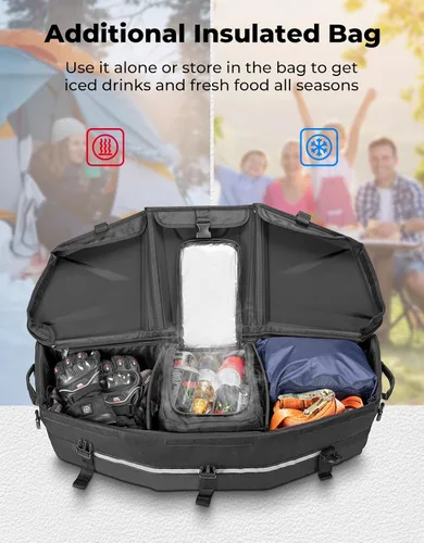 Miniatura 3 de KEMIMOTO Bolsa de almacenamiento de carga X3, caja de cama UTV ATV mejorada, caja de herramientas para maletero, bolsa enfriadora, compatible