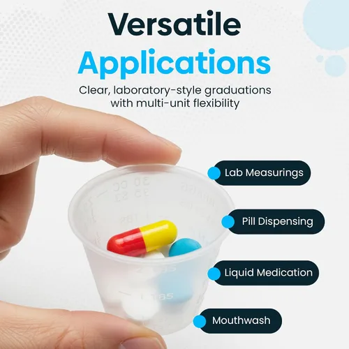 Miniatura 4 de Vasos desechables graduados de plástico para medicina Perfect Stix - 1 oz - 500 unidades - Para píldoras mezcladas, medición de medicación, mezcla