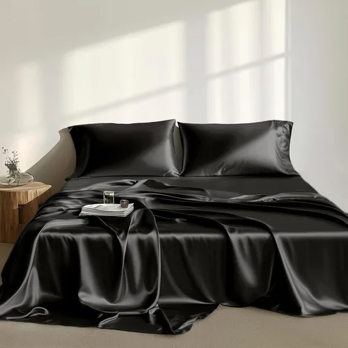 Miniatura 20 de Madison Park Essentials Juego de 2 fundas de almohada de satén para cabello y piel, lujosamente suave, sedosa con brillo natural, fresca al tacto