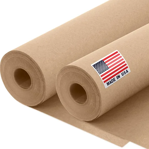 Miniatura 18 de Rollo de papel kraft negro de 12" x 1200" (100 pies) (paquete de 2), 45 libras de grosor, fabricado en Estados Unidos Papel kraft