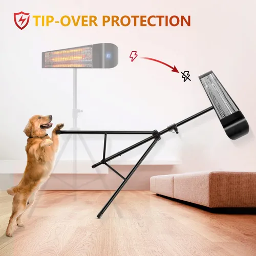 Miniatura 5 de Paraheeter Calentador Eléctrico para Exteriores, Calentador de Patio Infrarrojo para Uso en Exteriores/Interiores, Calentador Infrarrojo