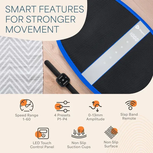 Miniatura 4 de Lifepro Vibration Plate Exercise Machine Models with EMS, LED or Auto Start Features — Oscillation Shake Board with Remote & Non-Slip Surface