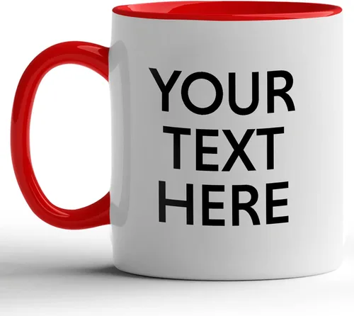 Miniatura 20 de GotPrint Tazas personalizadas con texto, taza personalizada con mensaje, regalo personalizado, diseño de doble cara, taza de café única, borde Negro