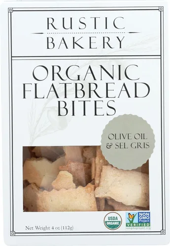 Rustic Bakery Empanadas de Pan Plano con Aceite de Oliva Sel Gris, 4 onzas