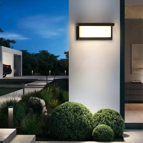 Miniatura 5 de Lámpara de pared para porche al aire libre, apliques de pared LED modernos de 18 W, 3000 K, lámpara de pared de aluminio, accesorios adecuados