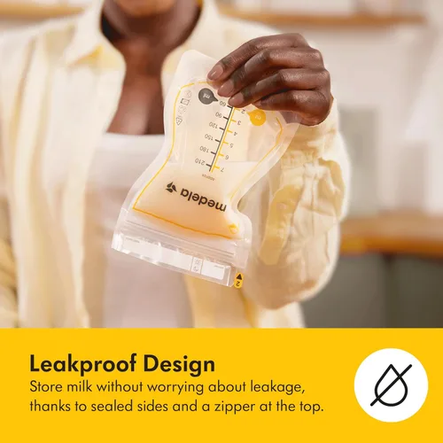 Miniatura 5 de Medela Easy Pour - Bolsas de almacenamiento de leche materna, 100 unidades, 7 onzas, desechables, a prueba de fugas, congelación rápida, protección