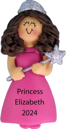 Miniatura 8 de Santa Tell Me Adorno de Navidad de castillo de princesa 2025, decoración personalizada para árbol, regalo personalizado para niñas, hija, niño