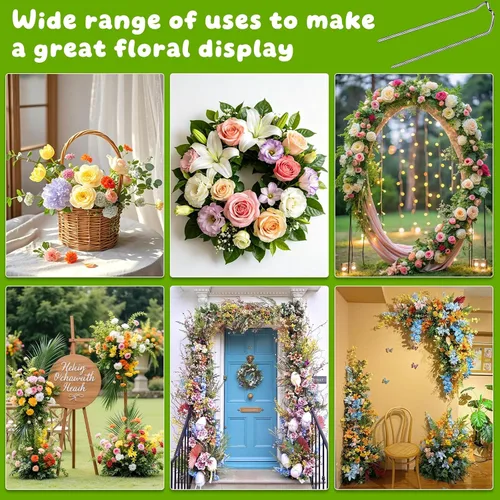 Miniatura 7 de 100 Pcs Floral Pins, 1.7 Inch Floral U-Pins Small Craft Plant Pin Greening Fern Clips for Flower Picks Foam Bouquet Arrangements Craft Projects