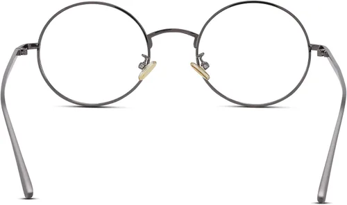 Miniatura 2 de COASION Gafas de sol redondas vintage de metal pequeñas y unisex