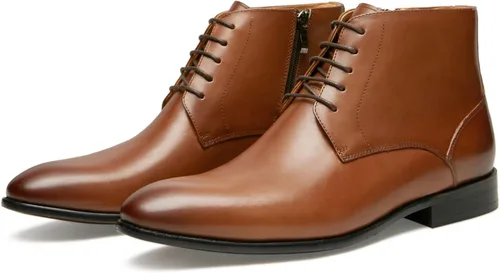 Miniatura 2 de Journey West Botas Chelsea para hombre con cordones Chukka para tobillo de cuero para hombre