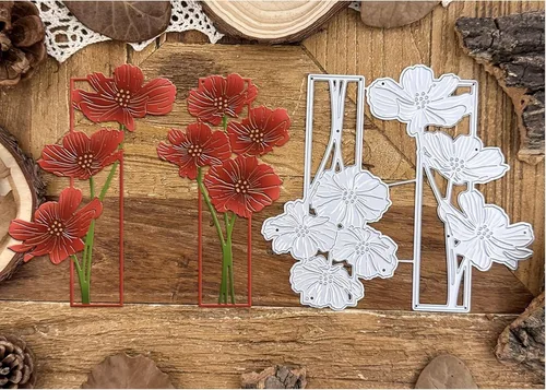 Miniatura 13 de Lapoo Troquel de corte de metal para álbumes de recortes, plantillas duraderas para álbumes de recortes, álbumes de fotos, tarjetas de papel