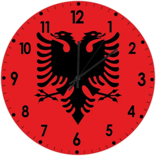 Miniatura 725 de Cheyan Reloj de pared con bandera de Canadá de 12 pulgadas, silencioso, sin tictac, de PVC, funciona con pilas, reloj redondo decorativo, regalo