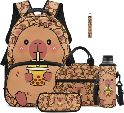 Miniatura 39 de Bulopur Eagle American Flag Print Kids Backpack Boys Elementary School 17 Inch Bookbag With Lunch Bag Water Bottle Holder Keychain Pencil Case 5