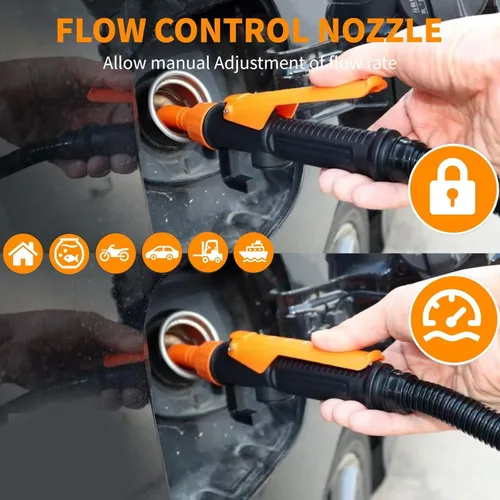 Miniatura 5 de Bomba de batería portátil, bomba de sifón eléctrica a pilas, bomba de transferencia de agua, bomba de combustible portátil manual fácil de usar