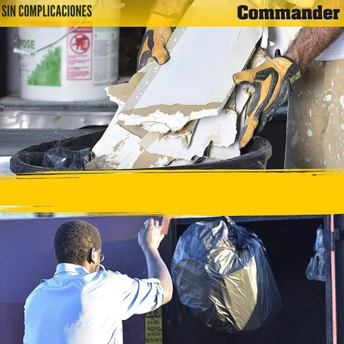 Miniatura 3 de Commander Bolsas de basura negras resistentes de 32 x 46 pulgadas de diámetro, 42 galones, 2.5 milésimas de pulgada de grosor y 2.5 milésimas