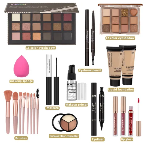 Miniatura 2 de Kit de maquillaje para adolescentes, juego de maquillaje para mujeres, adolescentes, kit completo de maquillaje, sombra de ojos, maquillajes