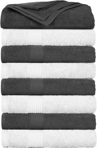 Miniatura 26 de Ample Decor Juego de 12 toallas de baño de 600 GSM, 100% algodón, 4 toallas de baño, 4 toallas de mano, 4 paños de lavado, absorbentes y suaves