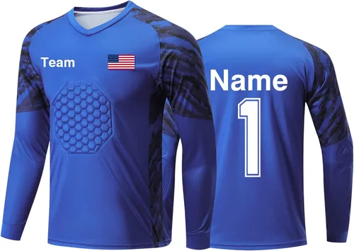 Camisetas de portero personalizadas para jóvenes, hombres y niñas con nombre y número de equipo, logotipo de equipo personalizado para niños y